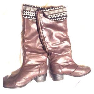 Tall brown boots